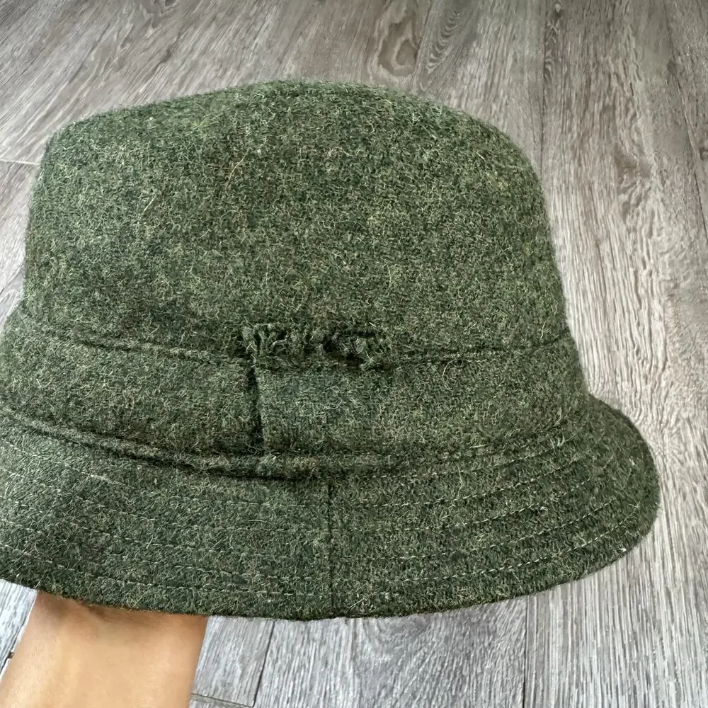 Hanna Hats Men's Donegal Tweed Original Irish Walking Hat Size Medium Green Wool